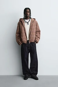 CHECKERED HOODIE JACKET