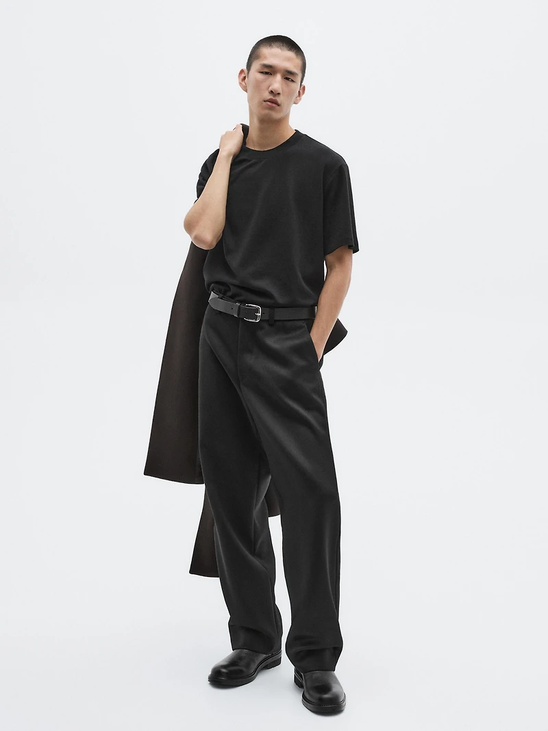 Short sleeve cotton blend T-shirt