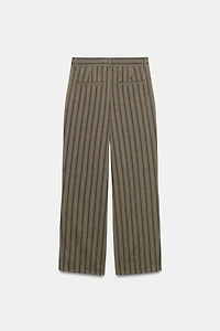 PANTALON À PLIS RAYURES