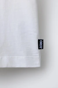 RAISED TEXT PRINT T-SHIRT