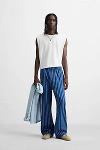 STRIPED RELAXED FIT PANTS