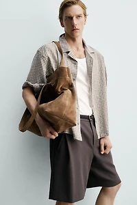RELAXED FIT PLAID JACQUARD SHIRT
