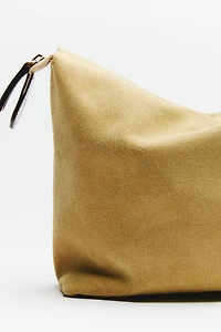 SUEDE TRAVEL MAKEUP BAG