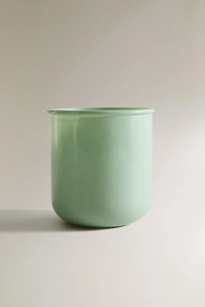 JADE GLASS TOOTHBRUSH HOLDER