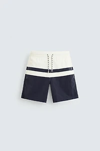 COLOR BLOCK LONG SWIMSUIT