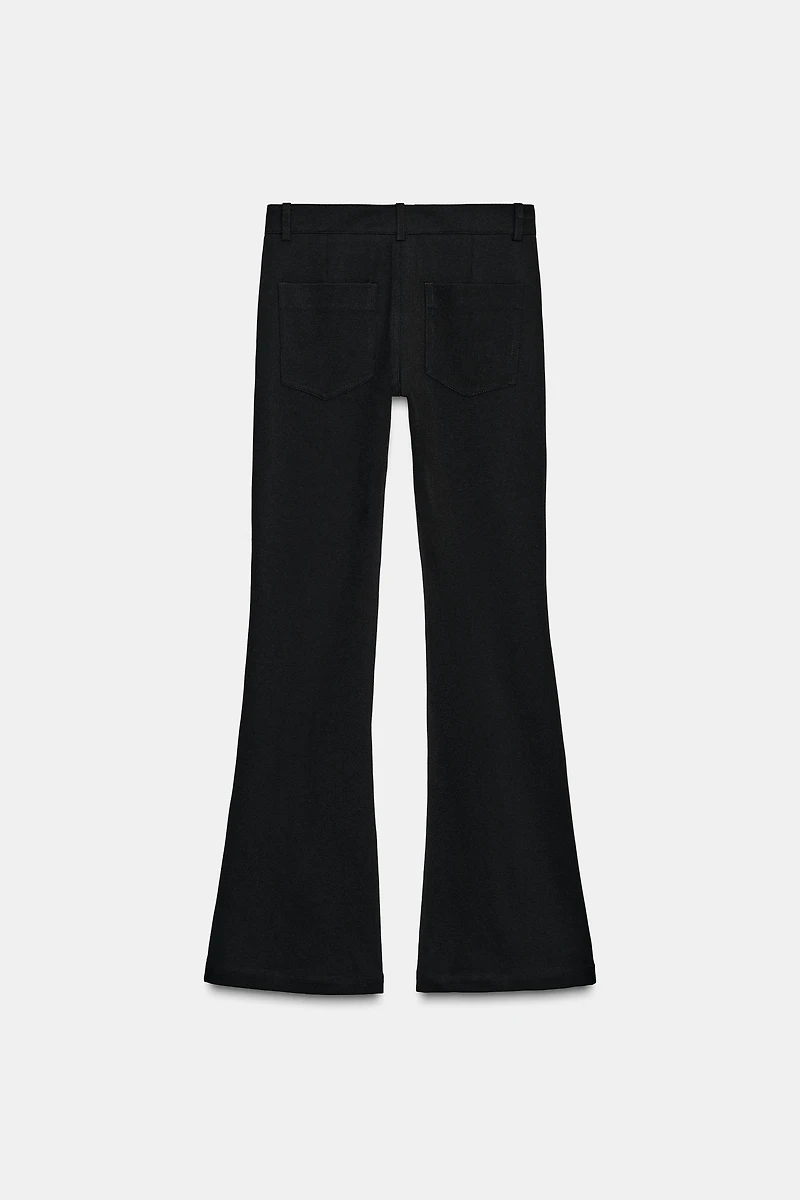 LOW-RISE FLARE PANTS