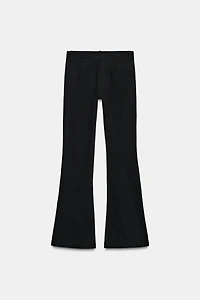 LOW-RISE FLARE PANTS