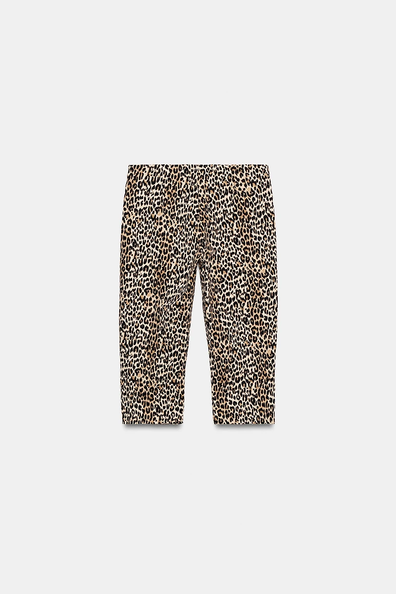 PANTALON CAPRI À IMPRIMÉ ANIMALIER