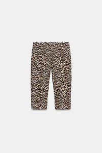PANTALON CAPRI À IMPRIMÉ ANIMALIER