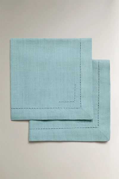 COTTON HEMSTITCHED NAPKINS (PACK OF 2)