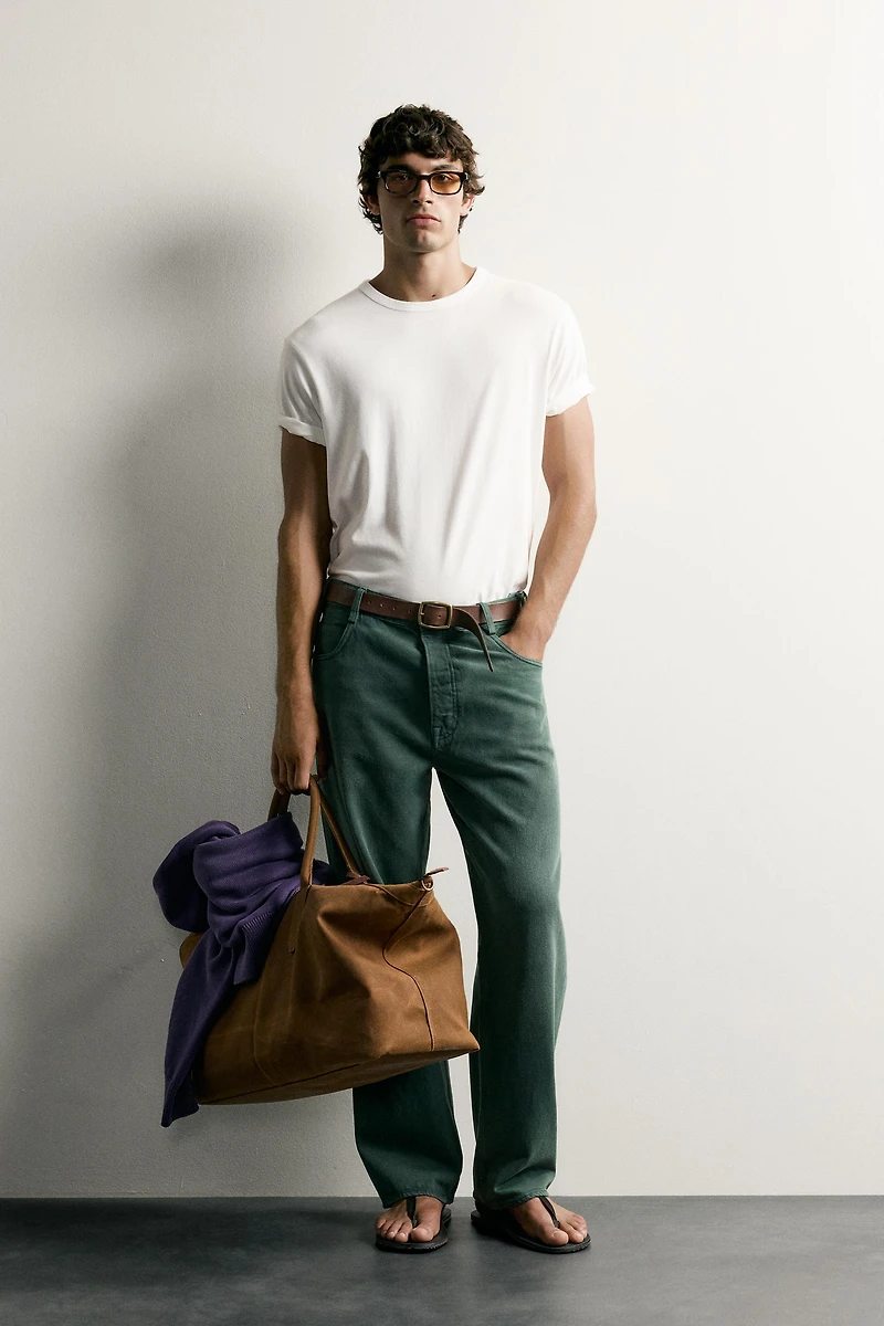 PRESSED CREASE RELAXED FIT JEANS
