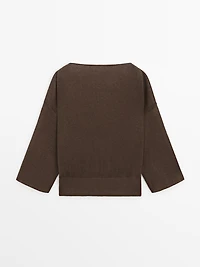 T-shirt en maille col bateau lin