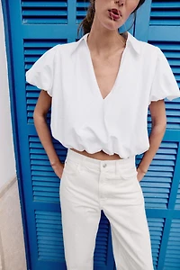 SHORT SLEEVE BALLOON SHIRT