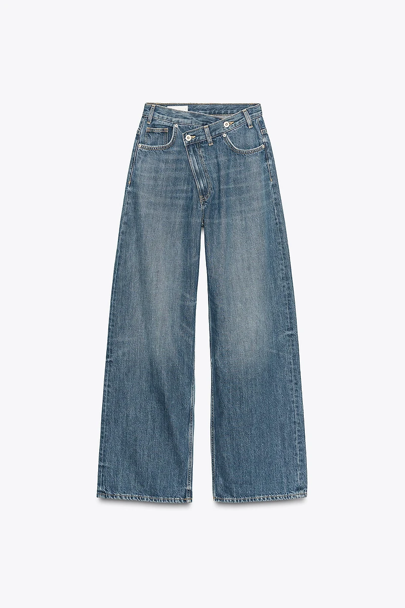 JEAN TRF WIDE LEG TAILLE HAUTE CROISÉE