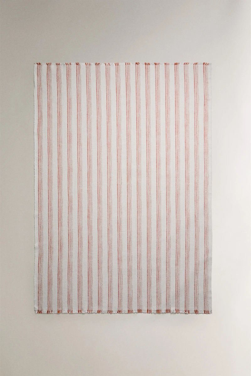 STRIPED COTTON BLANKET