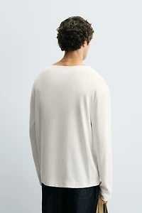 T-SHIRT QUADRILLÉ COL BOUTONNÉ