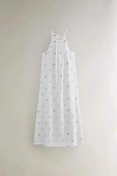 COTTON NIGHTGOWN WITH MINI FLOWERS