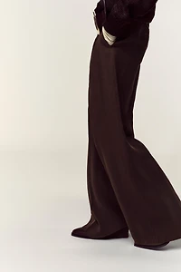 WIDE LEG BELTED PANTS