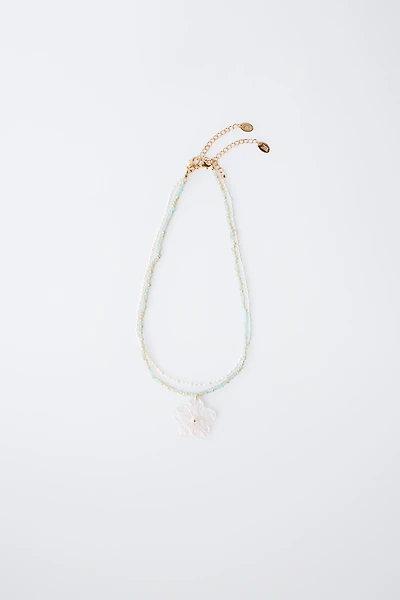FLOWER BEAD NECKLACE