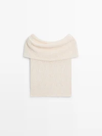 Textured off-the-shoulder top