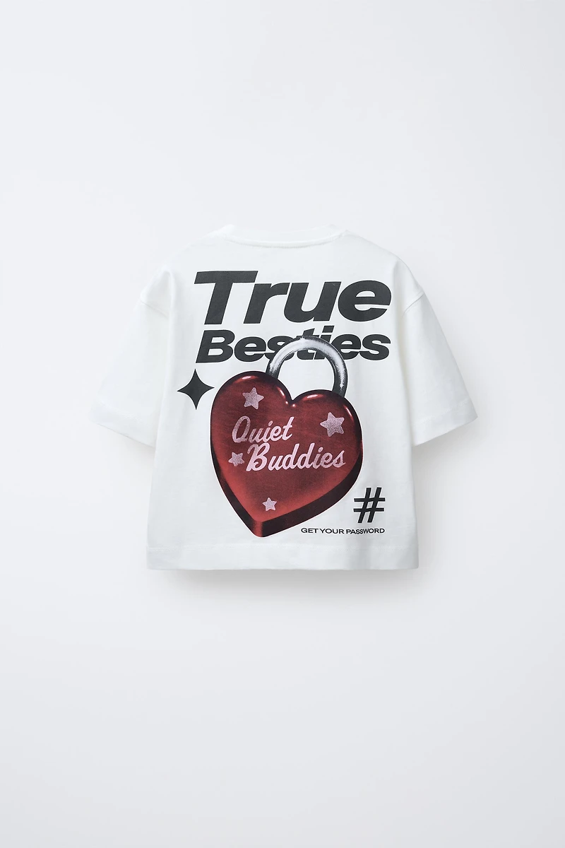 HEART LOCK PRINT T-SHIRT