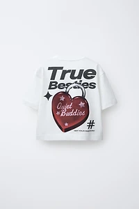 HEART LOCK PRINT T-SHIRT