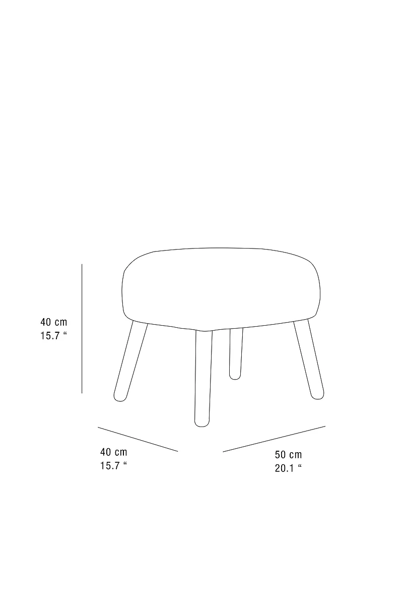 TABOURET REPOSE-PIEDS BOUCLETTE