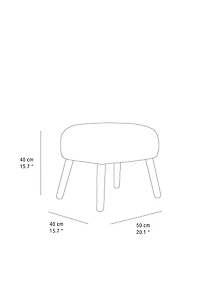TABOURET REPOSE-PIEDS BOUCLETTE