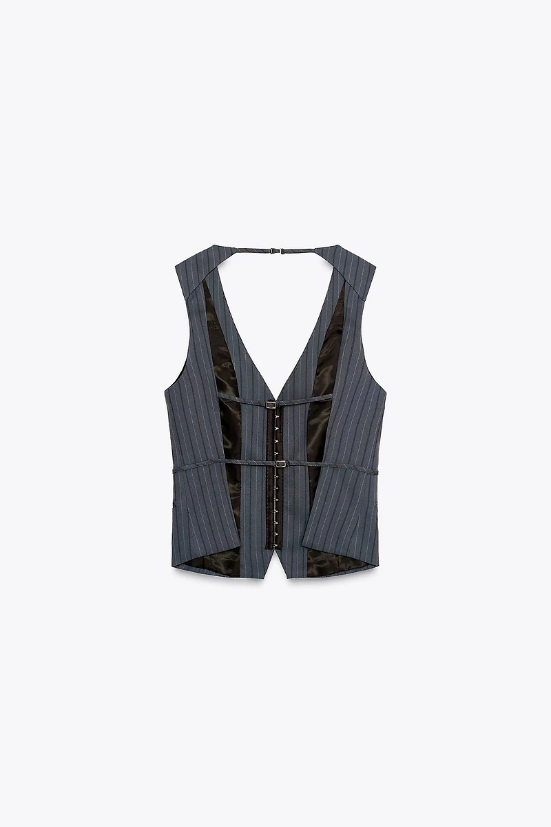 PINSTRIPE TOP VEST