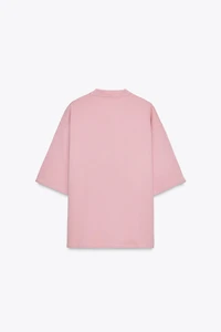 WASHED EFFECT INTERLOCK T-SHIRT