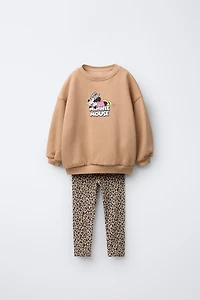 ANIMAL PRINT MINNIE MOUSE © DISNEY SWEATSHIRT AND LEGGING SET