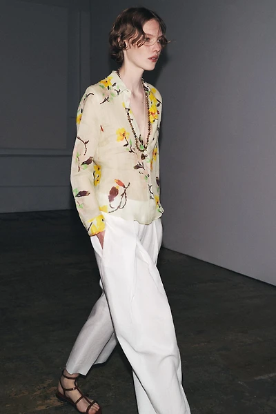 ZW COLLECTION RAMIE FLORAL SHIRT