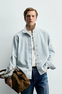 CHEMISE EN JEAN DÉLAVÉE COUPE RELAXED