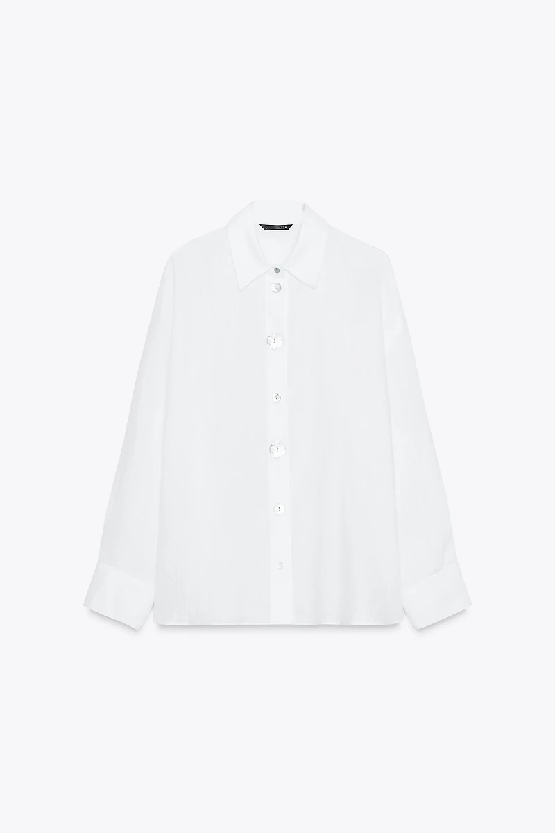 CHEMISE BOUTONS ASSORTIS 100 % LIN