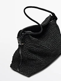 Braided paper satchel bag