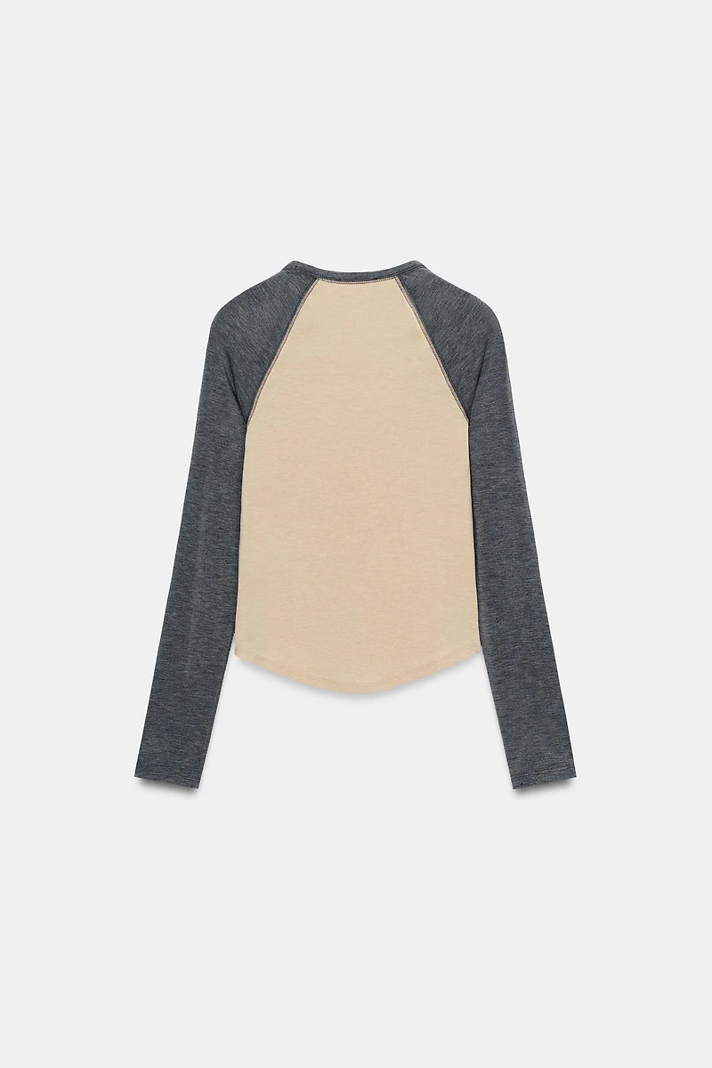 CONTRAST RAGLAN T-SHIRT