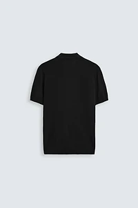VISCOSE BLEND KNIT POLO SHIRT