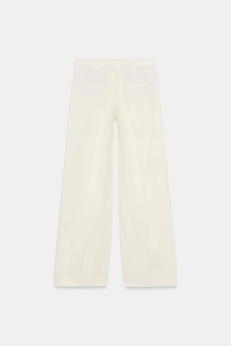 ZW COLLECTION WIDE-LEG PLEATED TROUSERS