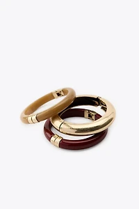 LOT DE 3 BRACELETS EN RÉSINE