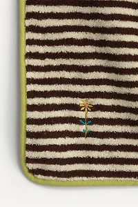 PONCHO SERVIETTE À RAYURES LISERÉS CONTRASTÉS ÉDITION LIMITÉE