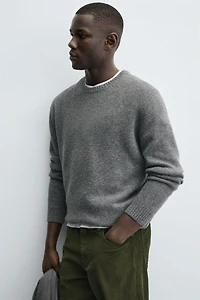 REGULAR FIT WOOL BLEND SWEATER