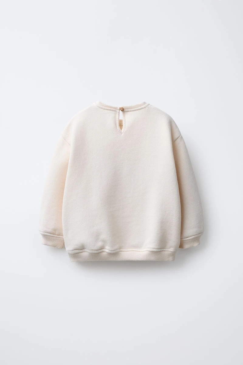 VELVET BOW SWEATSHIRT