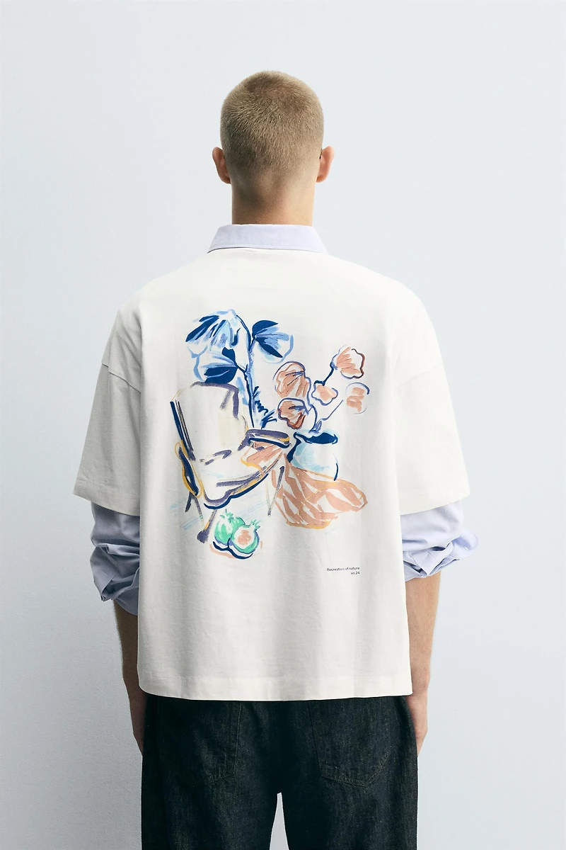 T-SHIRT IMPRIMÉ COMBINÉ