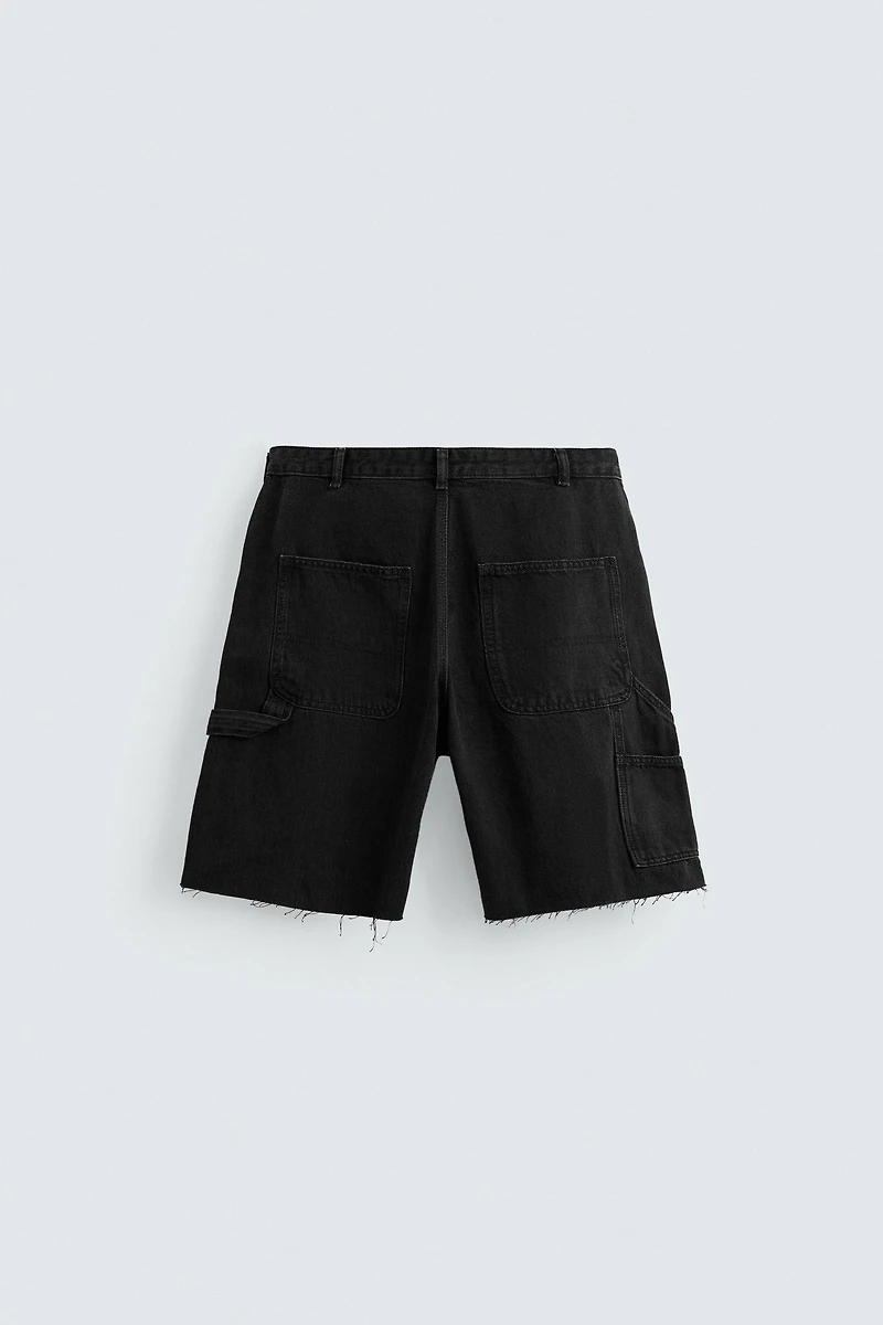 CARPENTER POCKET DENIM BERMUDA SHORTS