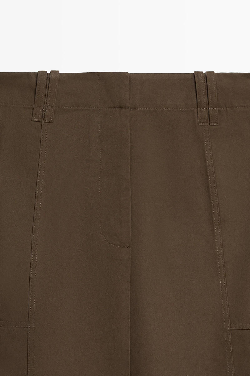 100% cotton midi skirt