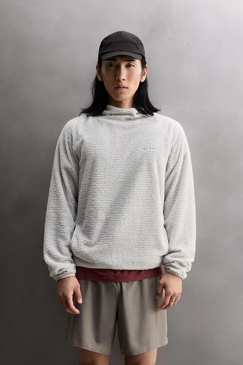 TEXTURED FLEECE HOODIE