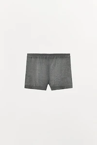LYOCELL BLEND SHORTS WITH BUTTONS