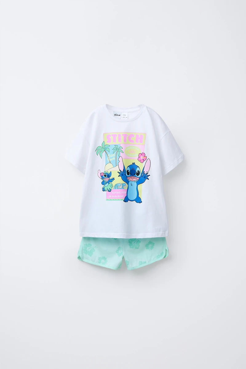 6-14 ANS/ PYJAMA IMPRIMÉ LILO & STITCH © DISNEY