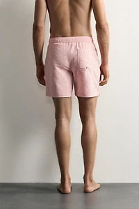 LONG SEERSUCKER SWIM SHORTS