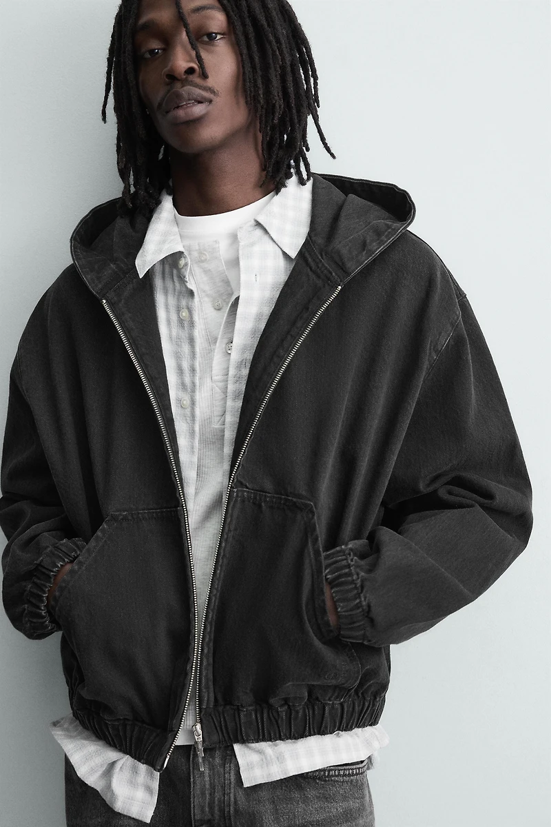 WASHED HOODIE JACKET